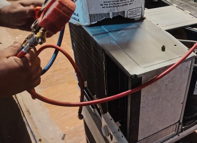 Refrigerant charging on a small unit